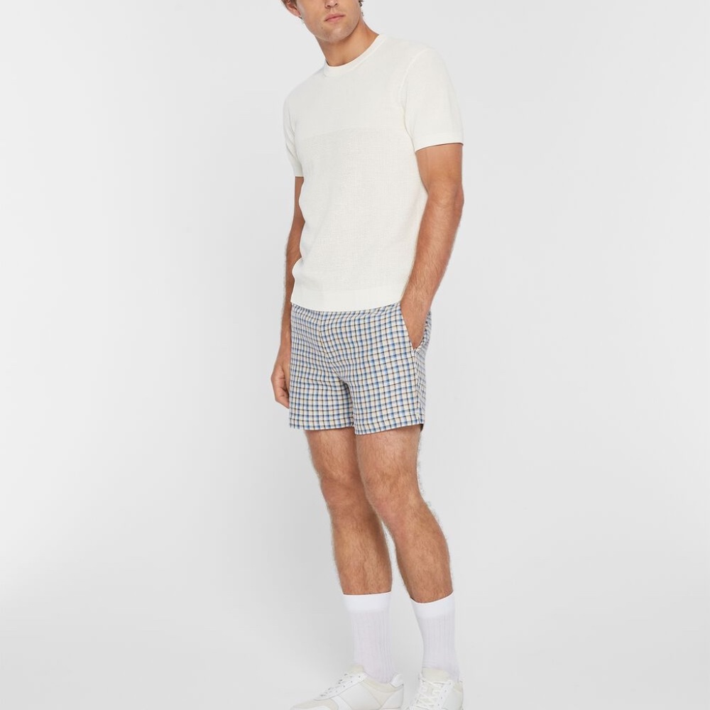 Jax Chambray 5" Shorts - New With Tags - NEVER WORN - Metal Grey